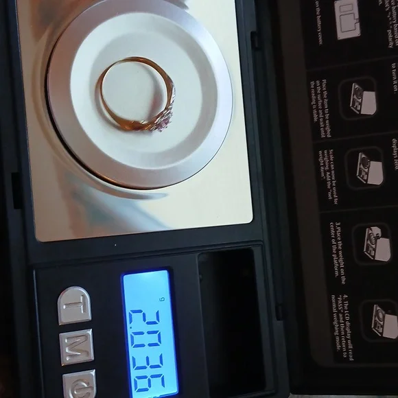 Vintage Size 6 3/4 - 7, 10k - 2.03g Pink Gemstone Ring - Picture 6 of 6